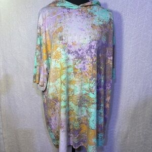 LuLaRoe Multicolored Oversized Hoodie Shirt